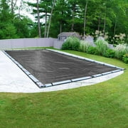 Pool Mate 10 Year Heavy-Duty Mesh Dove Gray In-Ground Winter Pool Cover, 16 x 32 ft. Pool