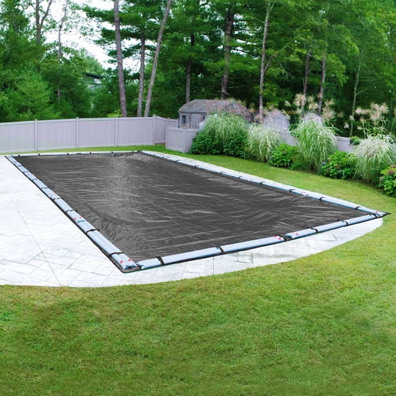 Pool Mate 10 Year Heavy-Duty Mesh Dove Gray In-Ground Winter Pool Cover, 30 x 60 ft. Pool