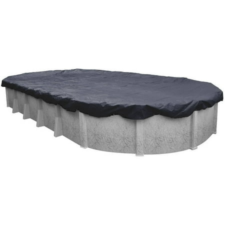 Pool Mate 10 Year Heavy-Duty Royal Blue Oval Winter Pool Cover, 16 x 32 ft. Pool