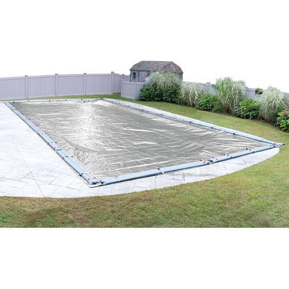 Pool Mate 10 Year Heavy-Duty Silver In-Ground Winter Pool Cover, 18 x 36 ft. Pool
