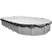 Pool Mate 10 Year Heavy-Duty Silver Oval Winter Pool Cover, 10 x 15 ft. Pool