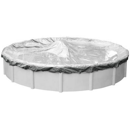Pool Mate 10 Year Heavy-Duty Silver Round Winter Pool Cover, 15 ft. Pool