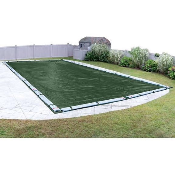 Pool Mate 12 Year Extra Heavy-Duty Forest Green In-Ground Winter Pool Cover, 16 x 32 ft. Pool