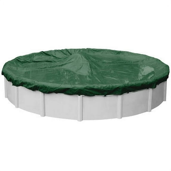 Pool Mate 12 Year Extra Heavy-Duty Forest Green Round Winter Pool Cover, 28 ft. Pool