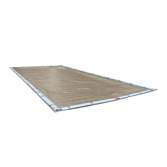 Pool Mate 12 Year Extra Heavy-Duty Sandstone In-Ground Winter Pool Cover, 25 x 50 ft. Pool