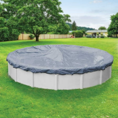 Pool Mate 15 Year Extra Heavy-Duty Slate Blue Round Winter Pool Cover, 18 ft. Pool