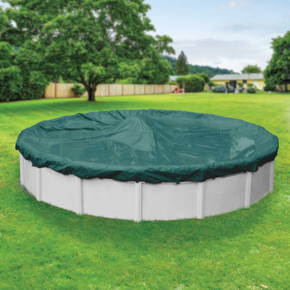 Pool Mate 15 Year Extra Heavy-Duty Teal Green Round Winter Pool Cover, 15 ft. Pool