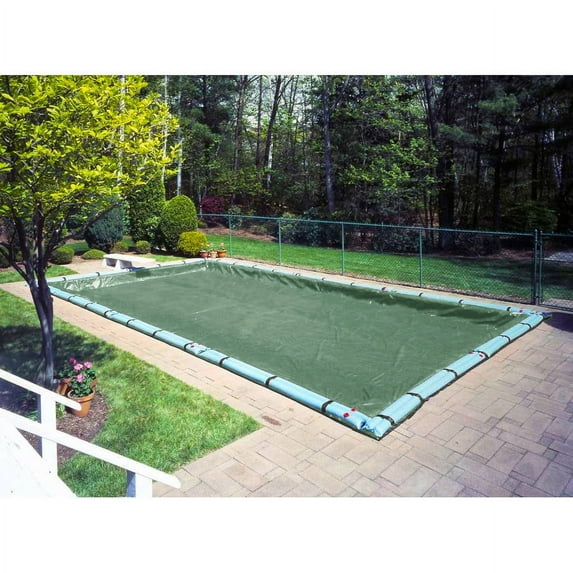 Pool Mate 15 Year Extra-Large Mesh Forest Green In-Ground Winter Pool Cover, 16 x 36 ft. Pool