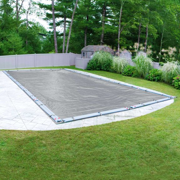 Pool Mate 20 Year Premium Dove Gray In-Ground Winter Pool Cover, 16 x 32 ft. Pool
