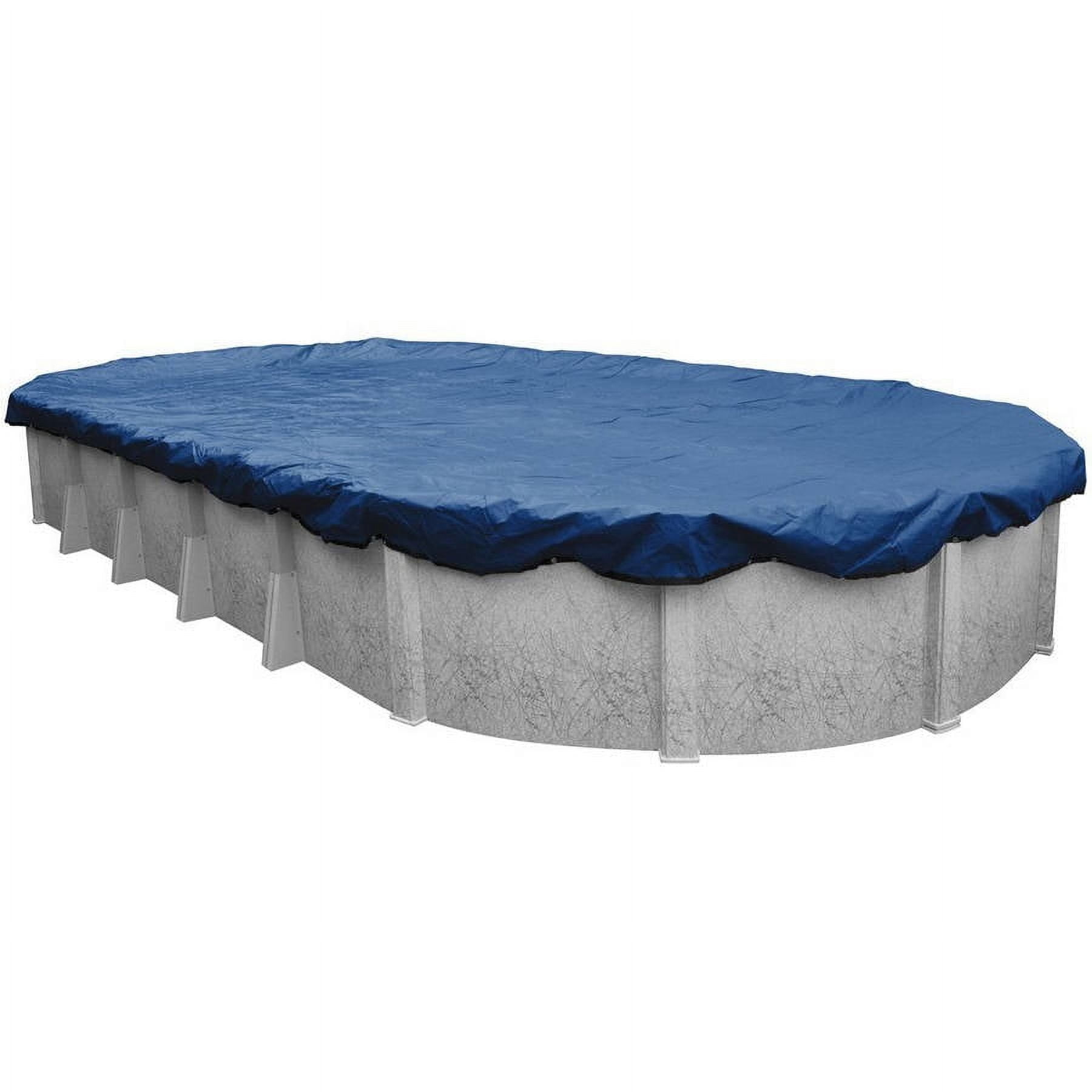 Pool Mate 20 Year Premium Ocean Blue Oval Winter Pool Cover, 15 x 30 ft. Pool