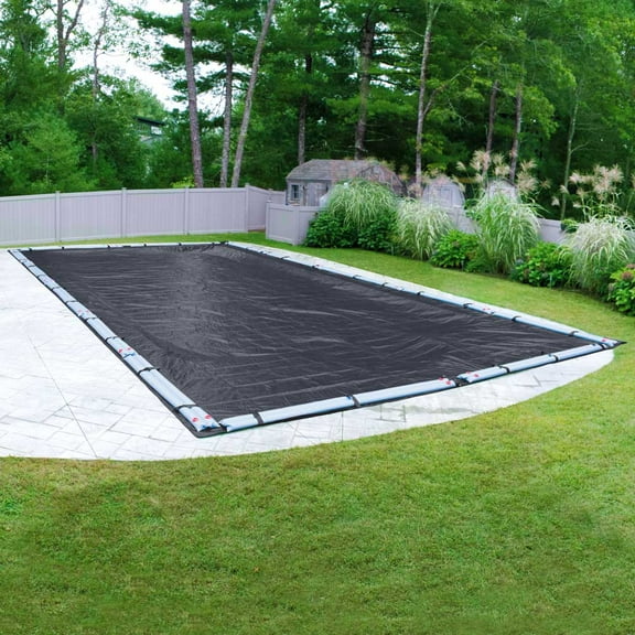 Pool Mate 8 Year Classic Navy Blue In-Ground Winter Pool Cover, 16 x 32 ft. Pool