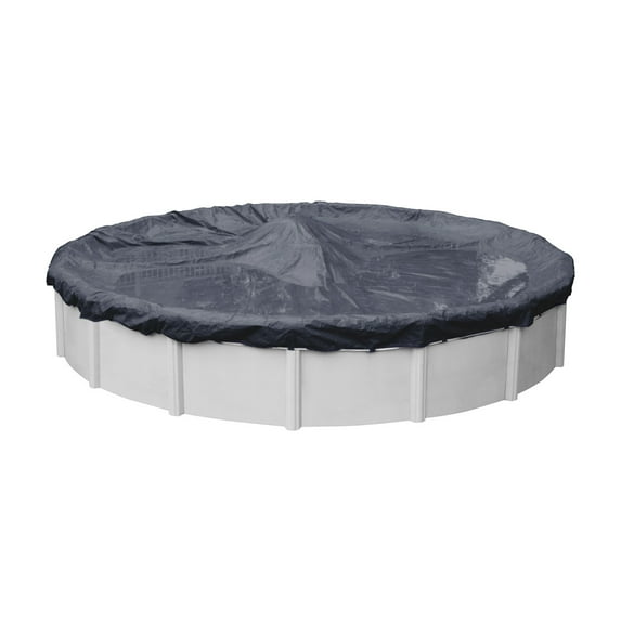 Pool Mate 8 Year Classic Navy Blue Round Winter Pool Cover, 21 ft. Pool