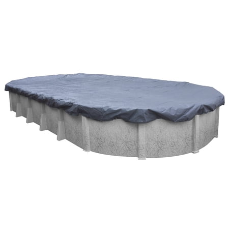 Pool Mate 8 Year Classic Sky Blue Oval Winter Pool Cover, 15 x 30 ft. Pool