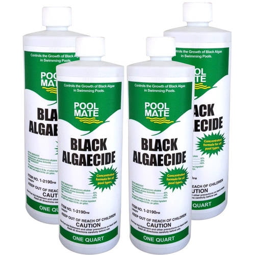 Pool Mate Black Algaecide for Swimming Pools, Quart
