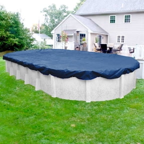 Pool Mate Commercial-Grade Rip-Shield Blue Winter Cover for Oval Above-Ground Swimming Pools, 15 ft. x 30 ft. Oval Pool