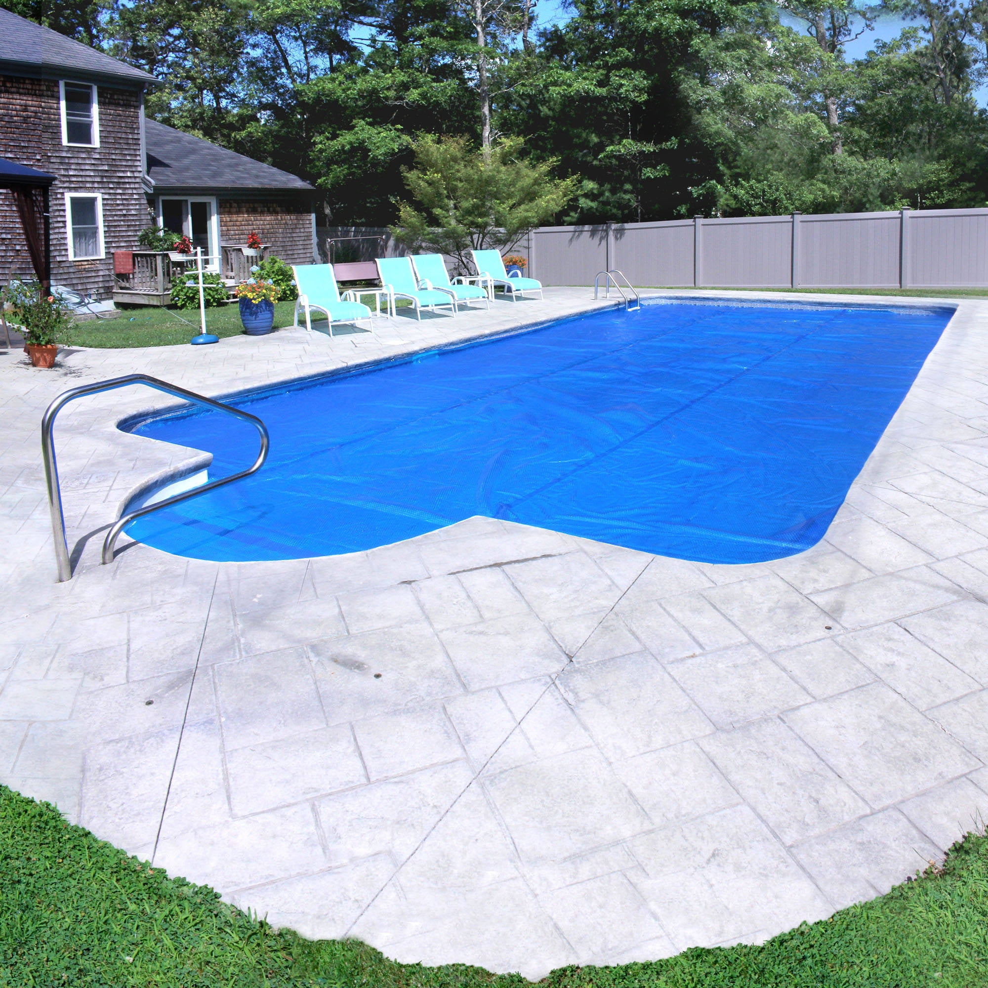 Pool Mate Deluxe 3-Year Blue Solar Blanket for In-Ground Swimming Pool