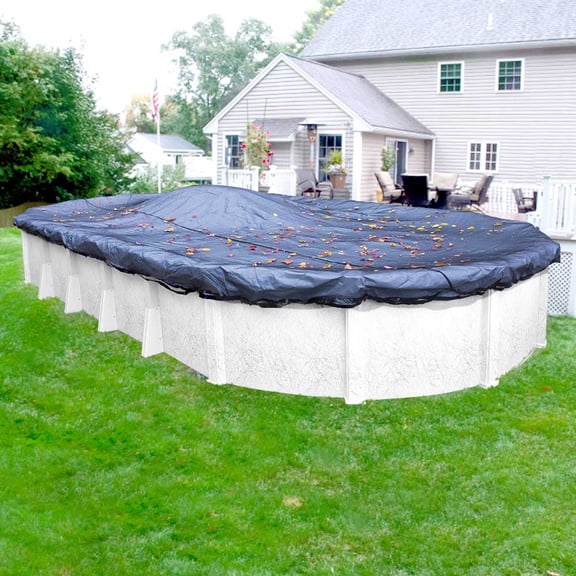 Pool Mate Professional-Grade Leaf Net for Oval Above-Ground Swimming Pool Winter Covers, 18 ft. x 33 ft. Oval Pool