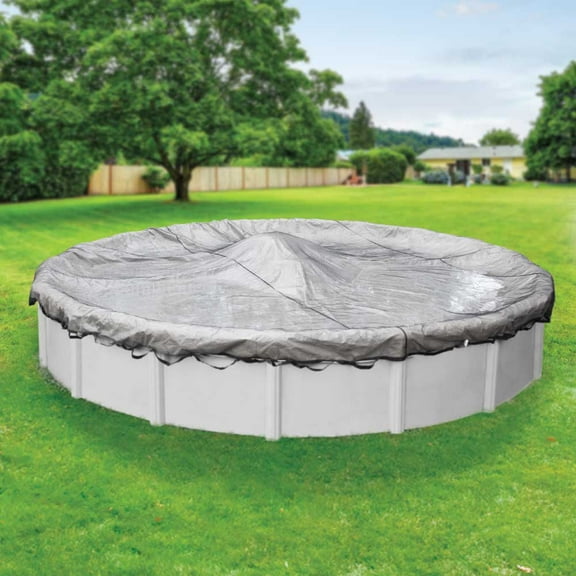 Pool Mate Professional-Grade Leaf Net for Round Above-Ground Swimming Pool Winter Covers, 15 ft. Round Pool