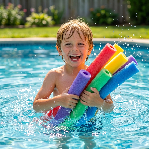 Pool Noodles Foam - Soft Large Rainbow Foam Noodle Tube, 5 Colors Bulk Swim Noodles, Multi-Purpose, Pool Toy, Floating Training Device, Exercise Aid, Craft Projects