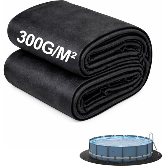 Pool Pads for Above Ground Pool, 18' Round Seamless Pool Liner Pad for Underfoot Comfort, Puncture-Resistant Pool Liner Protection Mat, Eco-Friendly Fabric