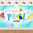 thumbnail image 1 of Pool Party Banner for Pool Party Decorations, Pizza Backdrop, Swim Party Supplies, 1 of 6
