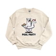thumbnail image 1 of Pool Party Llama Unicorn Float Animal Gifts Summer Funny Alpaca Magic Cute Sweatshirt, for men & women, up to size 5XL, 1 of 3