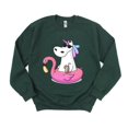 thumbnail image 1 of Pool Party Unicorn Summer Magic Rainbow Mythical Creature Float Cute Fun Sweatshirt, for men & women, up to size 5XL, 1 of 3