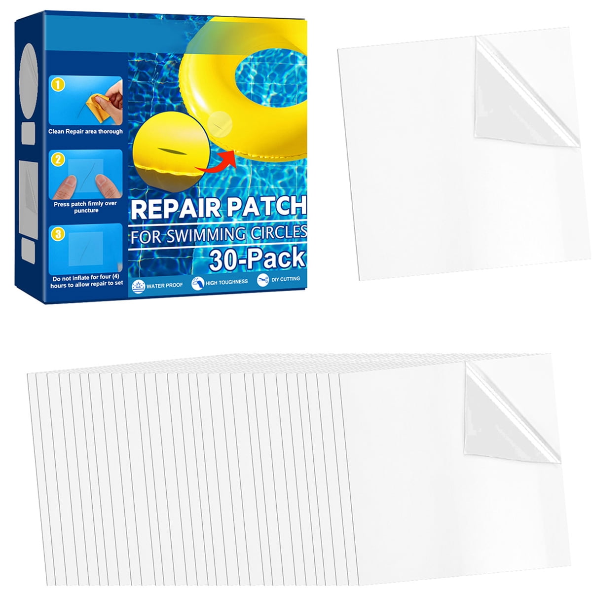 Pool Patch Repair Kit Repair Patches 2.4 x 2.4 inch Swimming Rings