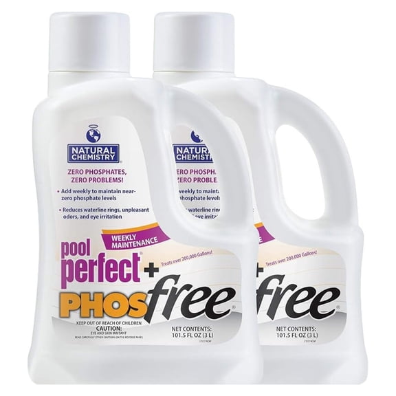 Pool Phosphate Remover - 3L x 2 Pack - Pool Perfect + Phosfree - Reduces Rings & Odors