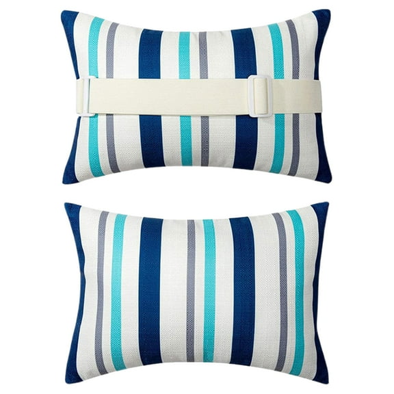 Pool Pillows for Lounge Chairs, Chaise Lounge Head Resting Pillows, Decorative Oudoor Patio Pillow with Insert & Adjustable Elastic Stripe for Recliner,Beach Chair,Office Chair Neck