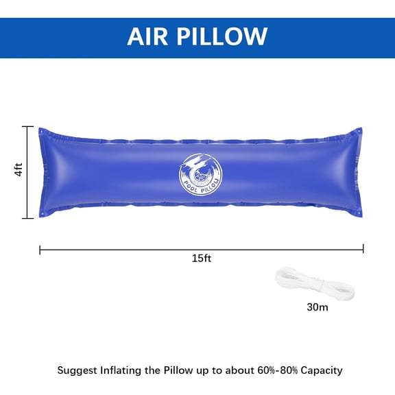 Pool Pillows for Above Ground Pools, 4x15FT Pool Cover Air Pillows Closing Winter Kit