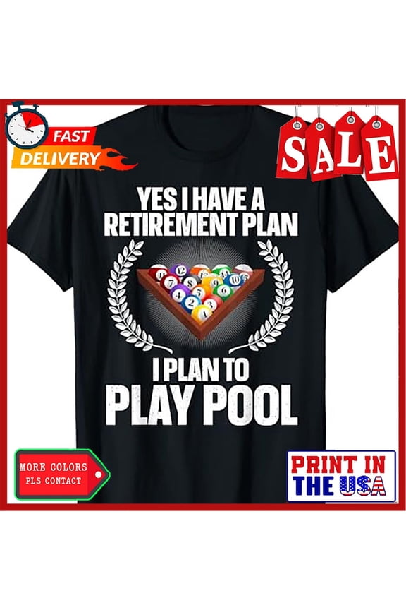 Pool Player Billiards Cue Stick Table Game Eight Ball Sport T-Shirt
