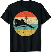 Pool Player Billiards Player Silhouette Retro Sports T-Shirt men and women can wear, black, white, gifts