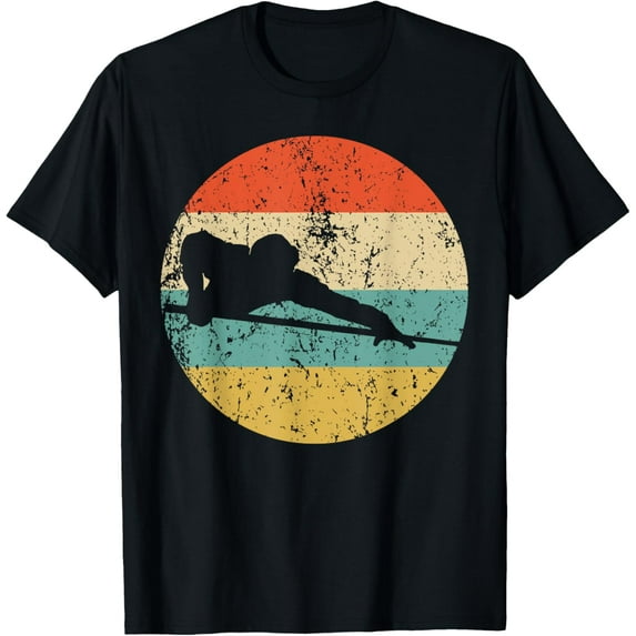 Pool Player Billiards Player Silhouette Retro Sports T-Shirt men and women can wear, black, white, gifts