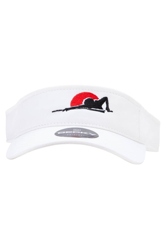 Pool Player Embroidered Brushed Sports Visor - White OSFM