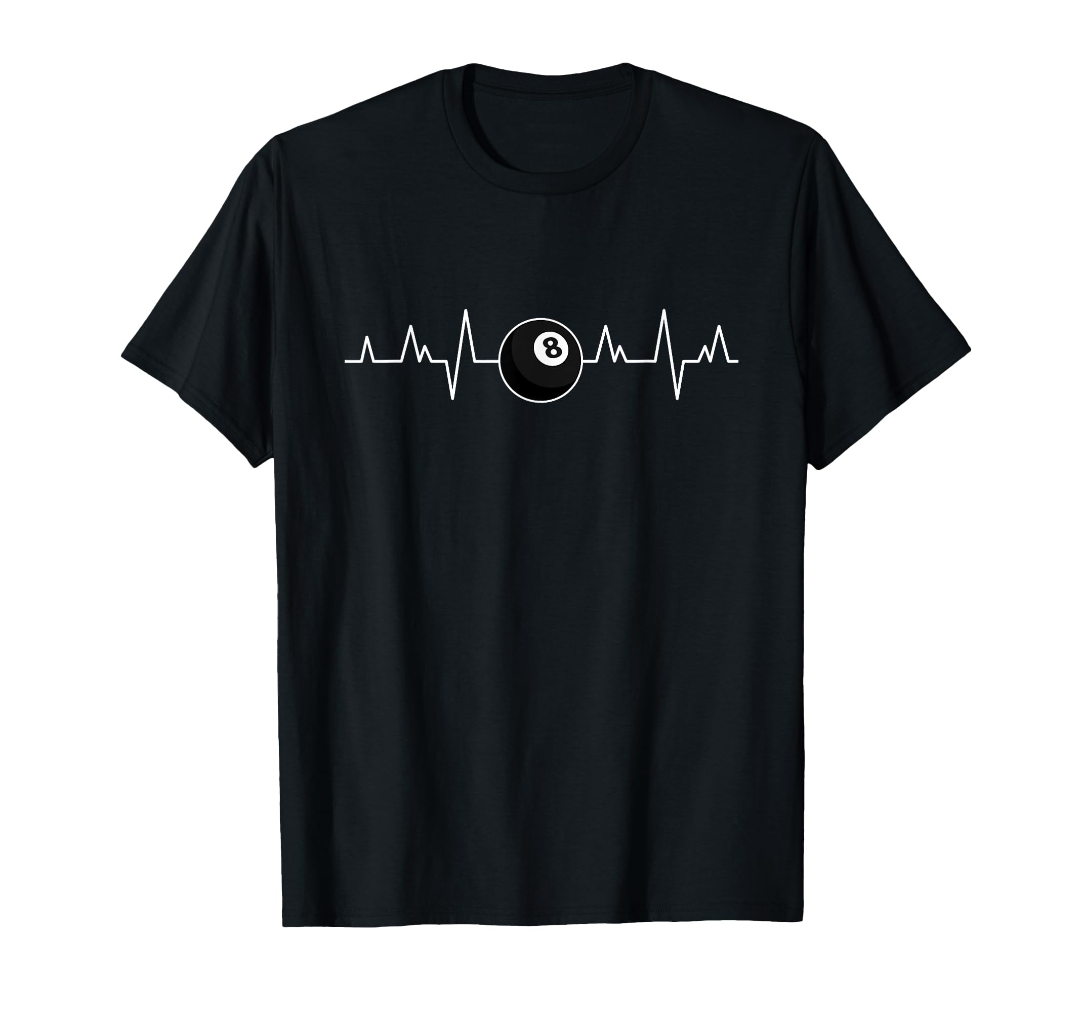 Pool Players Heartbeat Billiards 8 Ball TShirt