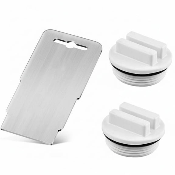 Pool Plug Removal Tool,2pk 1.5 Threaded PoolPlug with Wrench,1/2 Inch PoolJet Spa Return Line Winter Plugwith O- for & Inground Pool Spa Return Jet PlugNozzles Inlet Fittings