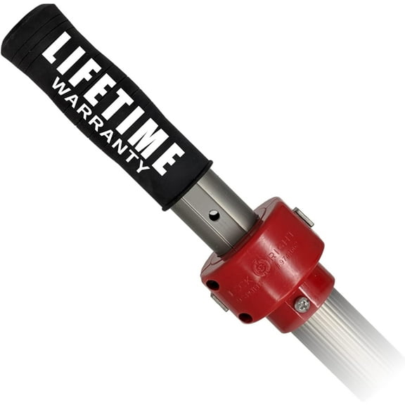 Pool Pole Telescopic 12 Foot - Pro Tuff Unlimited Free Replacement - Heavy Duty Lock Right Design Always Grips, Never Slips - Threaded Adapter for Accessories - 12 ft Telescoping Pool Cleaning Tool