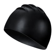 Pool Pool Accessories Swim Cap Silicone Black 22x19x1cm 55g High Elasticity Waterproof Anti-Slip Men Women Breathable Plain