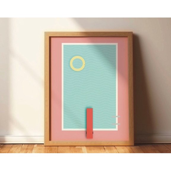 Pool Poster #5 - Art Print Minimal Modern Wall Art Nature Home Vacation Sea A4 A3 A2 Pop Art Swimming Sport Swim Ring Wall Art, Modern Wall Decor, 8x12 UNFRAMED
