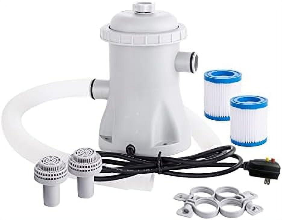 Pool Pump 330 GPH Paddling Pool Electric Water Pump With 2 Pool