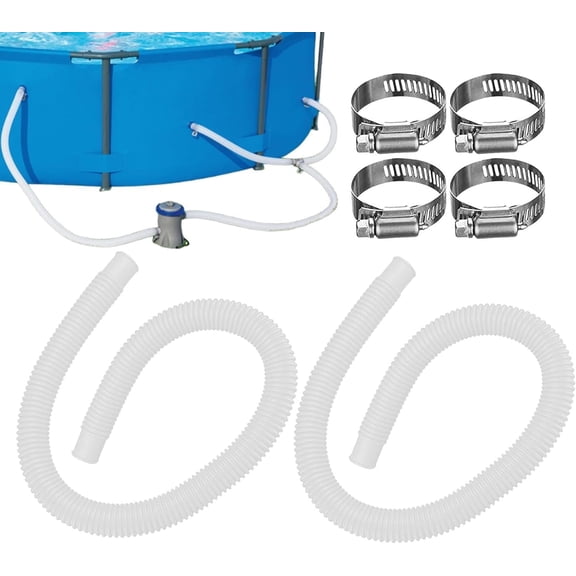 Pool Pump Hose, Filter Connection Tube with Clamps Included, Replacement Hose Kit for Above Ground Pool, Swimming Filter Pump Repair Upgrade