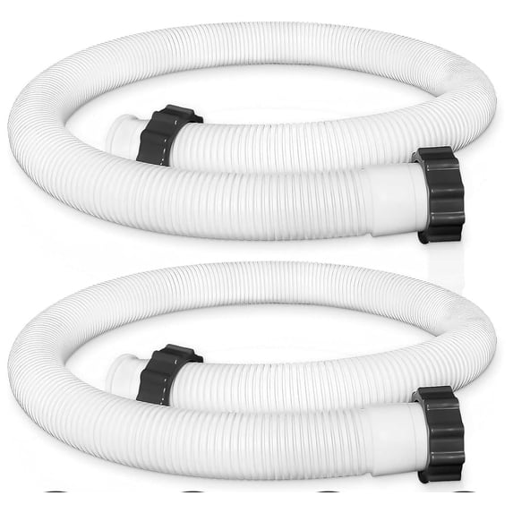 Pool Pump Replacement Hoses for Above Ground Pools - 1.5" Diameter Connection Pool Hoses, 59" Long Accessory Hoses for In tex Cole man Filter Pumps, Sand Filters & Saltwater Systems, 2 Pack