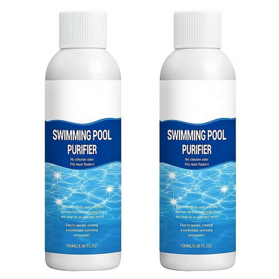 Pool Purifier, Pools Water Clarifier, Keeps Water Crystal Clear & Removes Cloudiness, Water-Purifier Liquid for Inground & Ground Pools