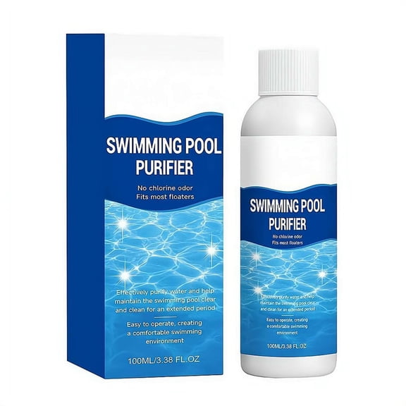 Pool Purifier, Pools Water Clarifier, Keeps Water Crystal Clear & Removes Cloudiness, Water-Purifier Liquid for Inground & Ground Pools