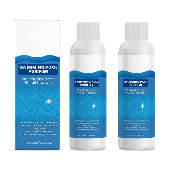 Pool Purifier,Swimming Pool Purifier, Keeps Water Crystal Clear & Removes Cloudiness, Pool Water Clarifier for Inground Pools & Above Ground Pools (2Pc)