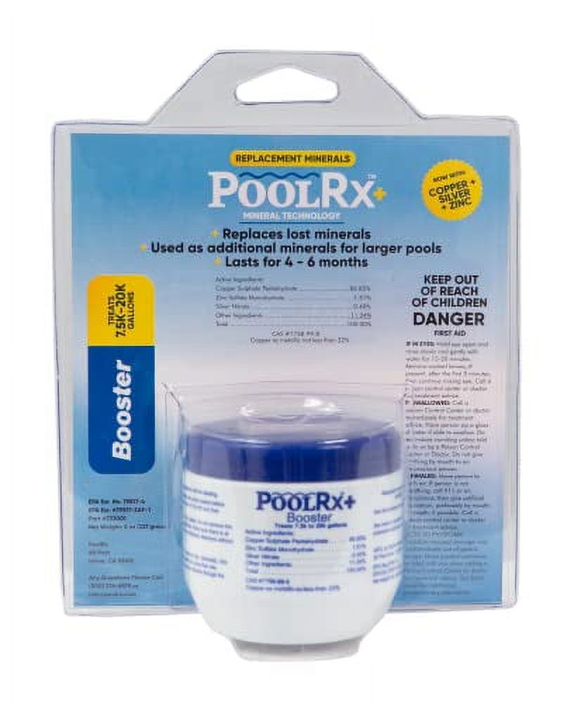 Pool RX 332001 PoolRX+ Booster Blue Swimming Pool Algaecide, Single