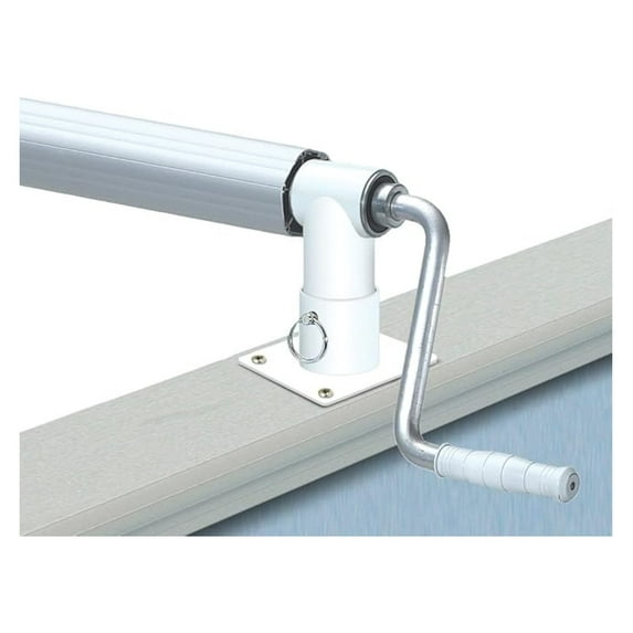 Pool Reel System Base Kit - Above Ground Pools 12-28ft - Whirlwind Replacement Parts - Durable Aluminum Construction - Easy Installation & Removal - Winter Pool Cover Reel