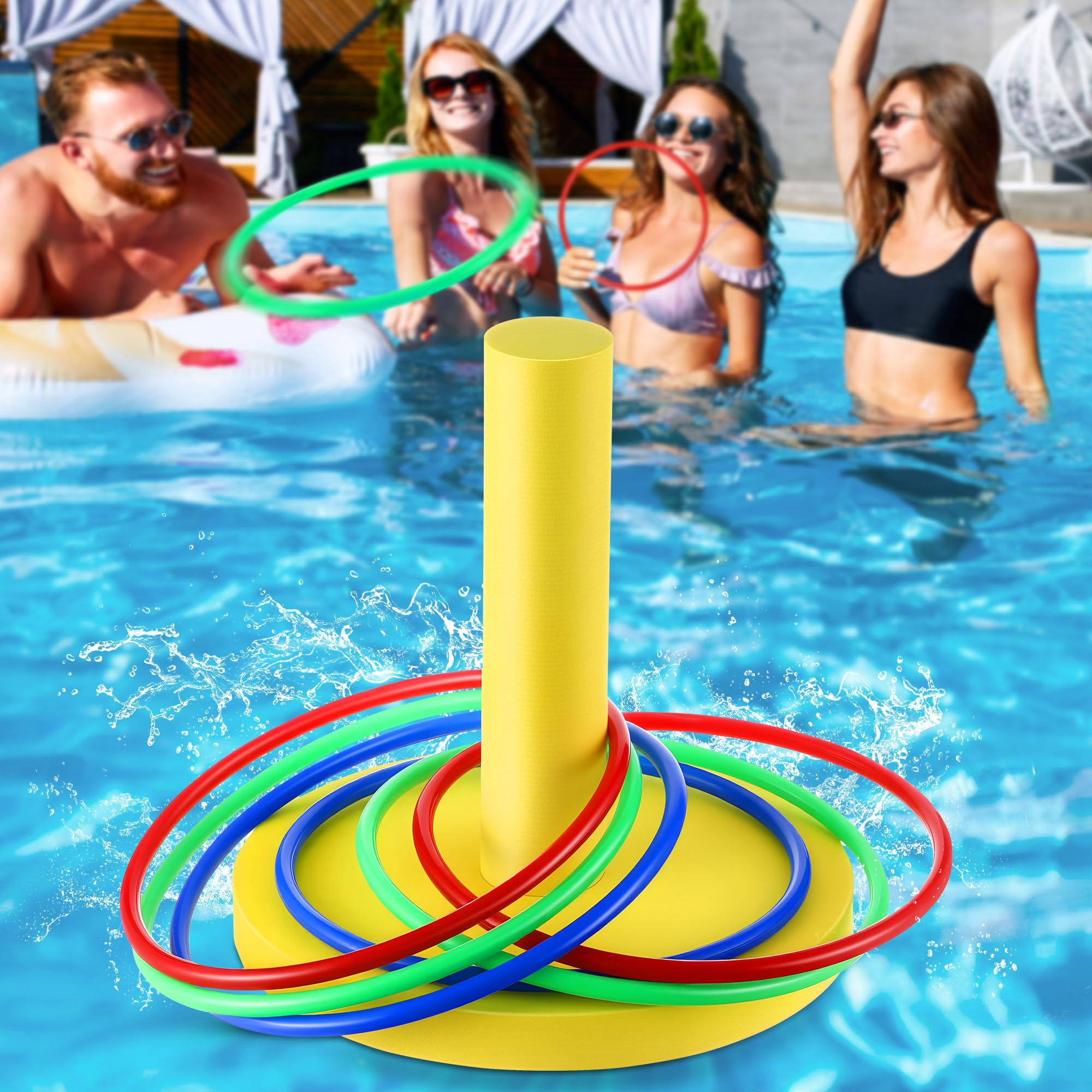 Pool Ring Toss Game EVA Float Summer Outdoor Beach Yard Party