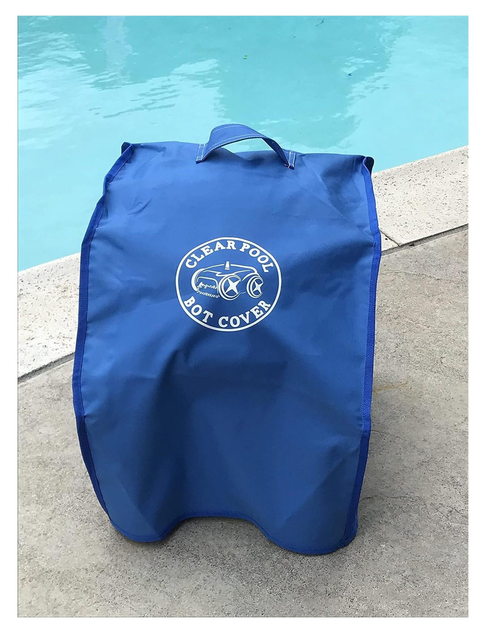 Pool Robot Cover - Freedom Version, Weatherproof Pool Cleaner Cover, Short Cover with Handle, Fits Freedom Robotic Pool Vacuum 18 inches x 18 inches x 20 inches Blue